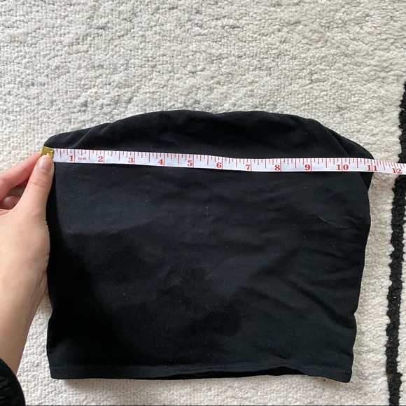 VS PINK Black Unlined Bandeau Crop Tube Top - Picture 3 of 9
